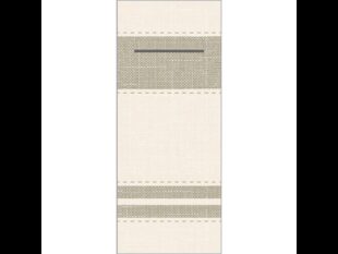 Bestecktasche Airlaid, 40 x 33 cm, 1/8 Falz, Brooklyn (beige/beige grey)