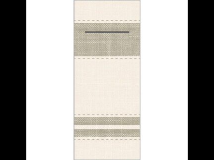 Bestecktasche Airlaid, 40 x 33 cm, 1/8 Falz, Brooklyn (beige/beige grey)