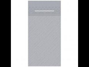 Bestecktasche Tissue-Deluxe-Light, 40 x 40 cm, 1/8 Falz, einfarbig, grau