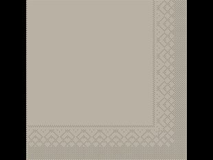 Servietten Tissue 3-lagig, 40 x 40 cm 1/4 Falz, beige grey, unbedruckt