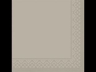 Servietten Tissue 3-lagig, 33 x 33 cm 1/4 Falz, beige-grey, unbedruckt