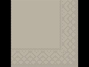 Servietten Tissue 3-lagig, 20 x 20 cm 1/4 Falz, beige-grey, unbedruckt